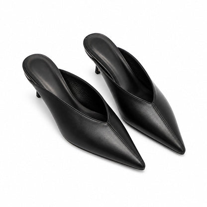 👡 50% RABATT! 🌸 Damen Elegante Spitze Mules mit V-Ausschnitt – Fein, luftig & stilvoll – Ideal für Alltag, Büro & besondere Anlässe ✨