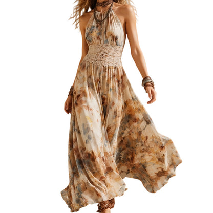 🎉 2026 Sale — Über 24.000 verkauft! 💞 Damen Neckholder Boho Maxikleid