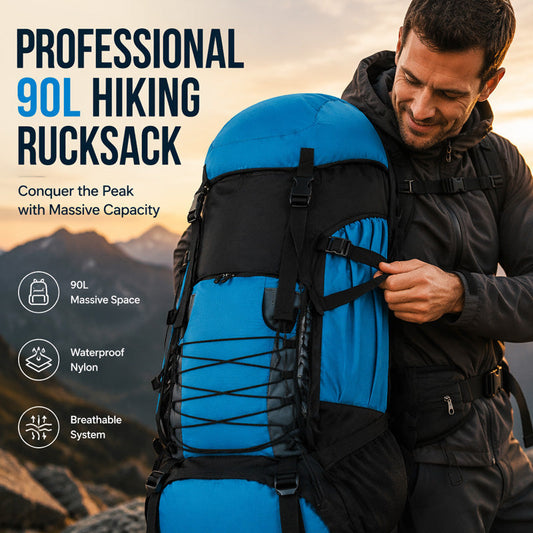 🛍️ 50 % Rabatt – 90L Wanderrucksack – wasserdicht, großes Fassungsvermögen & ergonomisch – ideal für Trekking, Camping & Reisen 🏔️