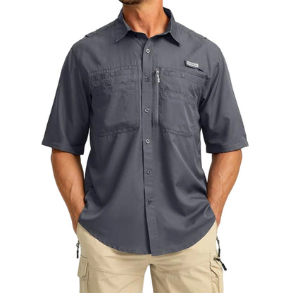 🏔️ 50 % RABATT! 👕 Kurzärmliges Outdoor-Wanderhemd für Herren – Hochdichtes Ripstop-Gewebe – Reiß- und knitterfest für Outdoor-Aktivitäten