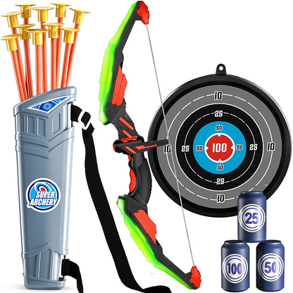 🏹 ZEITLICH BEGRENZT 50% RABATT! ✨ Kinder Pfeil und Bogen Spielzeug-Set – Outdoor Bogenschießspiel für Kinder 🎯