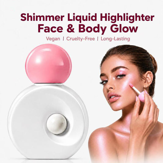 ✨ 50% RABATT! 🖌️ Flüssiger Highlighter mit doppelseitigem Pinsel – Leuchtendes Finish, einfach aufzutragen & vielseitig – Perfekt für Wangen, Augen & Dekolleté 🌸