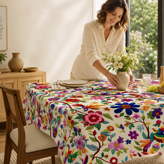 🌸50% RABATT!🏡✨ Retro Blumen Tischdecke – Stilvoll für Esszimmer & Garten