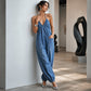 💥Neuheiten-Aktion: 50 % Rabatt👖Damen Plus Size Neckholder Geraffter Jumpsuit