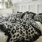 🐆 JETZT 50% RABATT! 🛌 Leoparden-Druck Rüschen-Bettbezug-Set – Weiches Gewebe, schickes Rüschendetail & lebendiger Druck – Perfekt für ein kühnes, gemütliches Schlafzimmer ✨