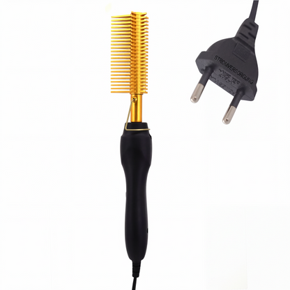 🔥 50% RABATT! 💇 Schnell aufheizender elektrischer Heizkamm – Glättet Haare schnell und schonend