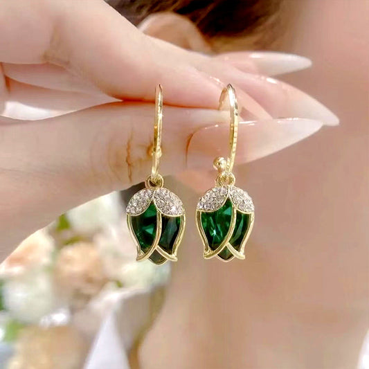 💎 50 % Rabatt – Rosenknospen-Creolen mit Kristallbesatz – romantisches Design, leicht & elegant – für den stilvollen Alltag 🌹