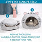 🏕️ 50% RABATT! 🐾 2-in-1 Haustierzelt & -bett – Schützend, kuschelig & leicht faltbar – Ideal für Hund & Katze – drinnen & unterwegs 🐕