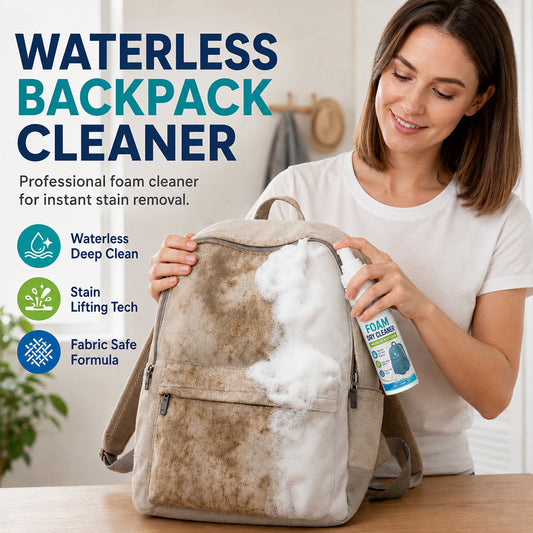 🎉 BEGRENZTE ZEIT 50% RABATT! 🎒 Wasserloser Rucksack-Schaumreiniger – Flecken- & Geruchsentferner für Canvas- & Nylontaschen, 100 ml ✨