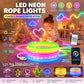 🐉 50% RABATT!✨ Drachenschuppen‑gewebtes LED‑Neon‑Seilleuchte 🌈