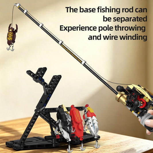 🎣✨50% RABATT! Realistisches Angelruten‑Bausteinset, detailgetreu 🧩