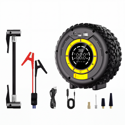 🚗 50% RABATT! ⚡ 2‑in‑1 Starthilfe & Reifenfüller – Für Notfälle im Auto ✨