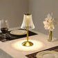 💡 Akku-Tischlampe im Retro-Design – Touch-Steuerung mit 3 Lichtfarben und elegantem goldfarbenem Finish✨