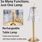 💡 Akku-Tischlampe im Retro-Design – Touch-Steuerung mit 3 Lichtfarben und elegantem goldfarbenem Finish✨
