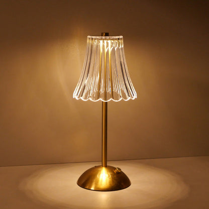 💡 Akku-Tischlampe im Retro-Design – Touch-Steuerung mit 3 Lichtfarben und elegantem goldfarbenem Finish✨