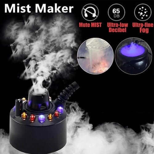 💡 50% RABATT! ✨ 12 LED Ultraschall-Nebelmaschine Fogger – feiner Nebel für Dekoration 🌬️