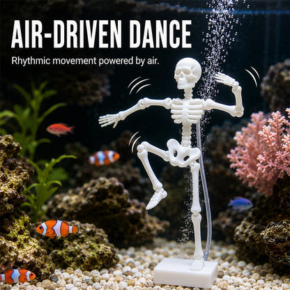 💀 50 % Rabatt! Tanzender Totenkopf für Aquarium – Bewegliche Unterwasser-Dekoration für Fischbecken