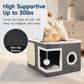 🐈 50% RABATT! 🐾 2-in-1 Faltbarer Haustierhocker mit Stauraum – Gemütliches Katzen- & Hundebett und praktischer Sitzhocker ☁️✨