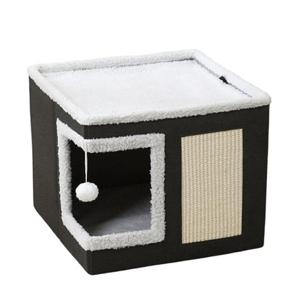 🐈 50% RABATT! 🐾 2-in-1 Faltbarer Haustierhocker mit Stauraum – Gemütliches Katzen- & Hundebett und praktischer Sitzhocker ☁️✨