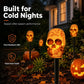 💀 50% RABATT🎃🔥Halloween Solar Totenkopf-Wegeleuchten, wasserfest, kabellos, gruselige Beleuchtung für Garten und Eingangsbereich✨