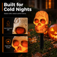 💀 50% RABATT🎃🔥Halloween Solar Totenkopf-Wegeleuchten, wasserfest, kabellos, gruselige Beleuchtung für Garten und Eingangsbereich✨