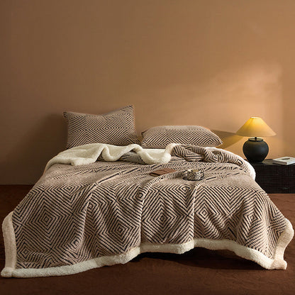 🛌50 % RABATT⏰ Doppellagige verdickte weiche Decke, warm & gemütlich für Zuhause☁️