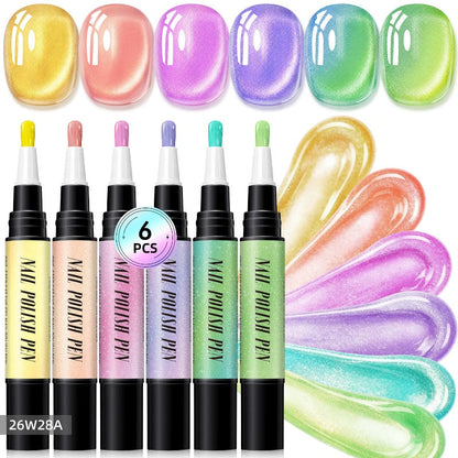 🌸 50% RABATT JETZT! 🌸 Glitzer Katzenauge Nagellack Stift Set