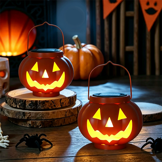 🎃50 % RABATT⏰ Solar‑Kürbislaterne, wetterfest für Halloween‑Außendekoration