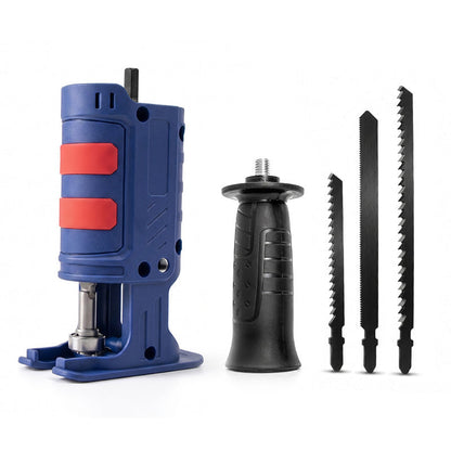🔧⚡ Adapter für Bohrmaschine und Säbelsäge – 50 % Rabatt! 3 austauschbare Sägeblätter, ergonomischer Griff, kompakt (0,4 kg) – verwandeln Sie Ihre Bohrmaschine in ein Multifunktions-Schneidwerkzeug.