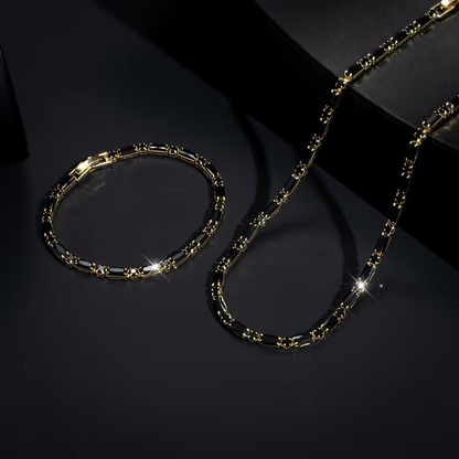 ✨ JETZT 50% RABATT! 💎 Funkelndes Schmuckset für Männer – Halskette & Armband – Kubischer Zirkonia – Perfekt für Alltag und Feier 👎