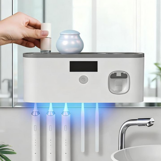 🦷50 % RABATT⏰ Hygienischer UV‑Zahnbürstenhalter, tötet Bakterien & hält Zahnbürsten sauber für die ganze Familie