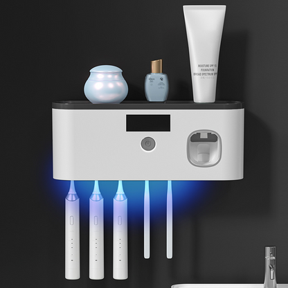🦷50 % RABATT⏰ Hygienischer UV‑Zahnbürstenhalter, tötet Bakterien & hält Zahnbürsten sauber für die ganze Familie