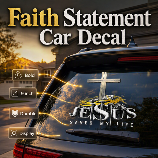✝️50 % RABATT⏰ Wasserdichter christlicher Kreuz‑Auto‑Vinylaufkleber, langlebig & leicht anzubringen auf Scheibe oder Karosserie🚗
