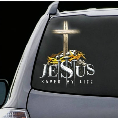 ✝️50 % RABATT⏰ Wasserdichter christlicher Kreuz‑Auto‑Vinylaufkleber, langlebig & leicht anzubringen auf Scheibe oder Karosserie🚗