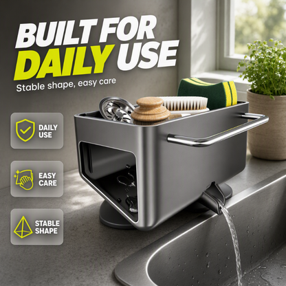 ✨50 % RABATT✨Stainless Steel Kitchen Sink Suction Cup Organizer
