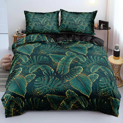 🌴 BEGRENZTE ZEIT 50% RABATT! ⚡ Tropisches Palmblatt-Bettwäscheset – Erfrischend, Gemütlich, Stilvoll 🛏️