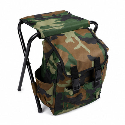 🪑50 % RABATT⏰ Tragbarer Falthocker‑Rucksack, zwei Funktionen in einem – sitzen & Sachen tragen beim Wandern & Camping⛰️
