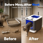 🐱50 % RABATT⏰ Geruchsarme Katzentoilette mit Deckel, hält Gerüche fern & die Wohnung frisch – leicht zu reinigen für Katzenbesitzer