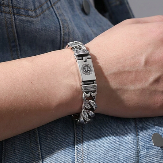 🤙 BEGRENZTE ZEIT 50% RABATT! ⚡ Herren Retro Sechssilben-Mantra-Armband – Bedeutungsvoll, Maskulin, Ausdrucksstark ✨