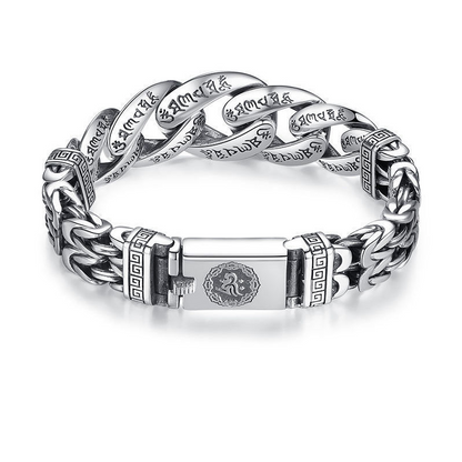 🤙 BEGRENZTE ZEIT 50% RABATT! ⚡ Herren Retro Sechssilben-Mantra-Armband – Bedeutungsvoll, Maskulin, Ausdrucksstark ✨