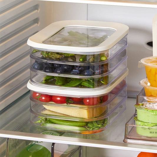 ✨50 % RABATT🥗 Transparente Frischhaltedose mit Deckel – Für Kühlschrank, Gefrierfach & Lebensmittelaufbewahrung