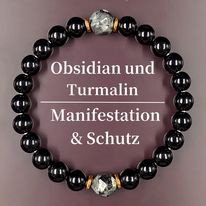 🖤 Facettiertes Obsidian-Armband – Eleganter Glücksbringer für Wohlstand & positive Energie ✨