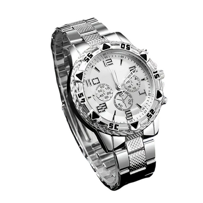 ⌚50 % RABATT⏰ Herren-Chronograph aus Stahl, elegantes Design, zuverlässige Zeitmessung