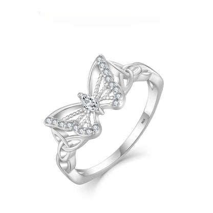 🦋 BLITZANGEBOT: 50% RABATT! Schmetterlingsring aus Zirkonia – Raffiniertes Design & Keltische Details für alltägliche Eleganz 💍✨
