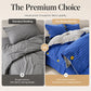 🛏️50 % RABATT⏰ Premium Bettwäscheset, gemütlich & reversibel, gestreiftes Design☁️