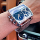 💎Herren-Armbanduhr im quadratischen Design mit Leuchtzeigern und Chronographenfunktion