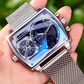 💎Herren-Armbanduhr im quadratischen Design mit Leuchtzeigern und Chronographenfunktion