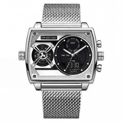 💎Herren-Armbanduhr im quadratischen Design mit Leuchtzeigern und Chronographenfunktion