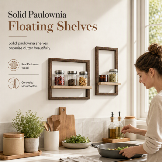 ✨50 % RABATT⏰Holz-Schweberegale, stilvolle Wandaufbewahrung🏠