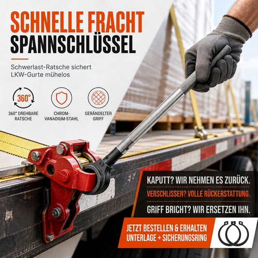 🔧50% RABATT⏰Ratschenschlüssel für LKW-Seile, 360° drehbar, stabil & belastbar🚛